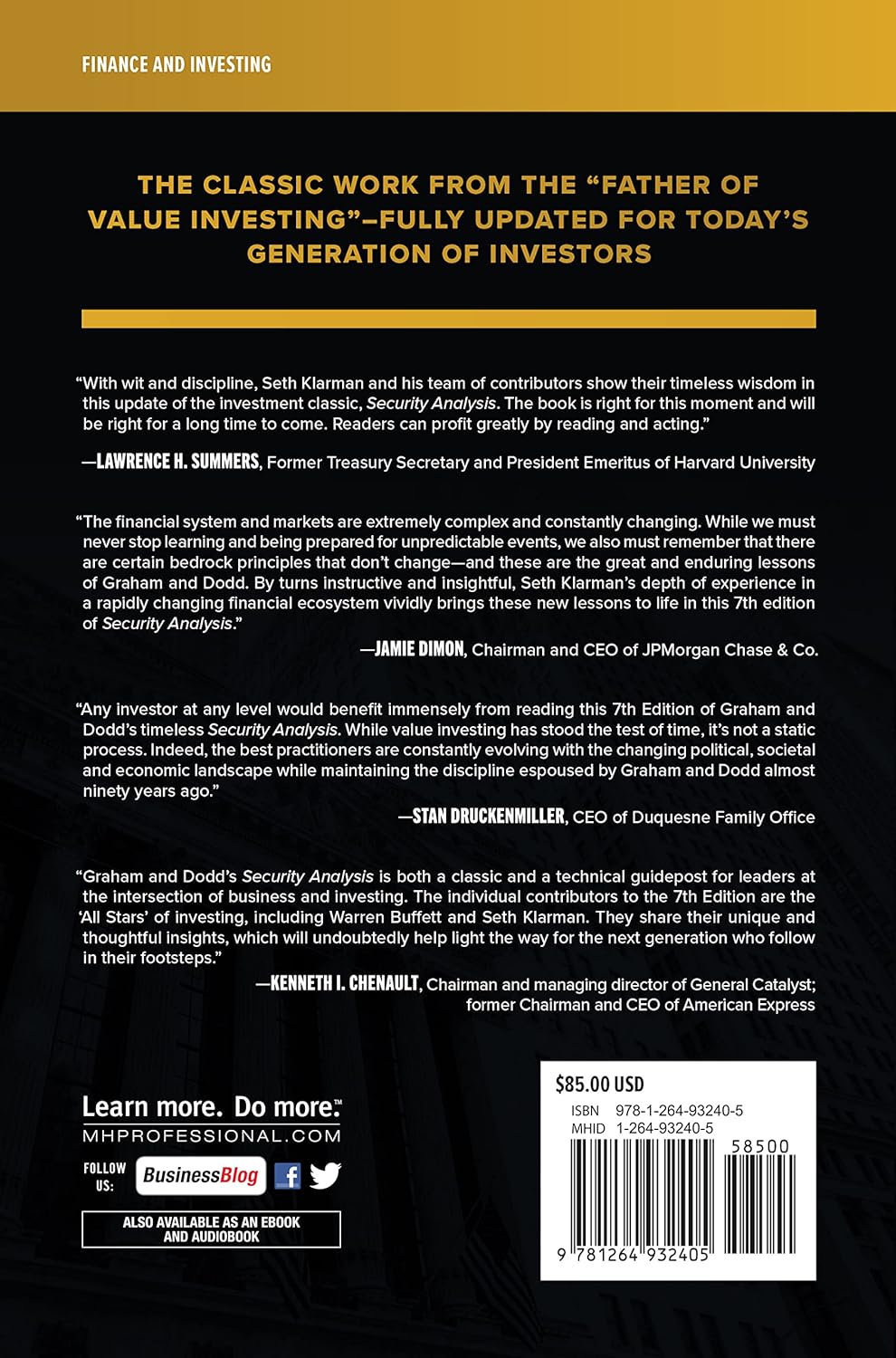 Security Analysis – Benjamin Graham & David Dodd