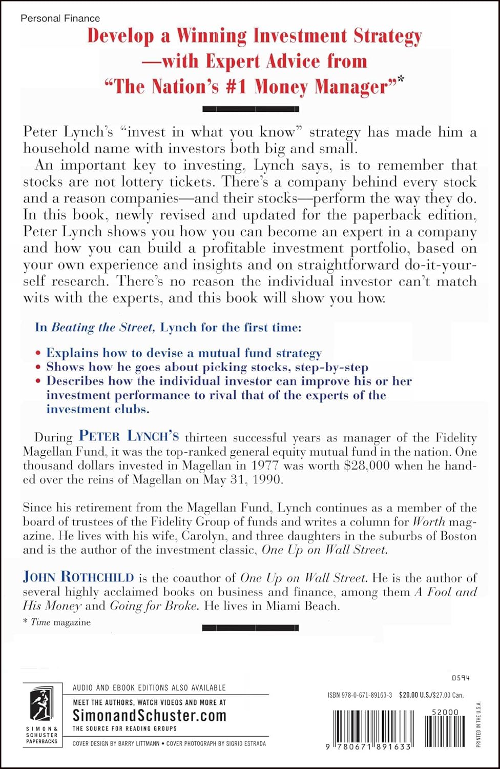 Beating the Street – Peter Lynch